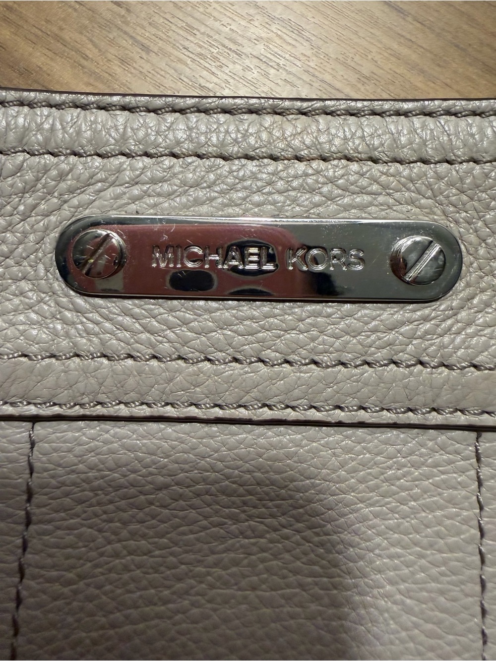 Michael Kors Pebbled Leather Crossbody in Light Gray - Picture 3 of 11